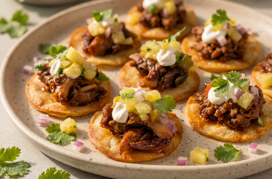 Crispy Tortillas with Umami Mushroom Filling & Pico de Gallo